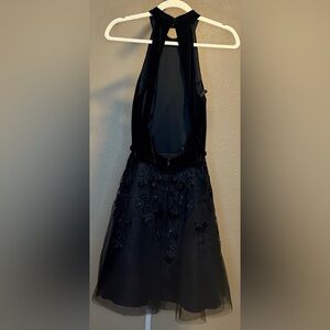 Mori Lee Black Satin Gown